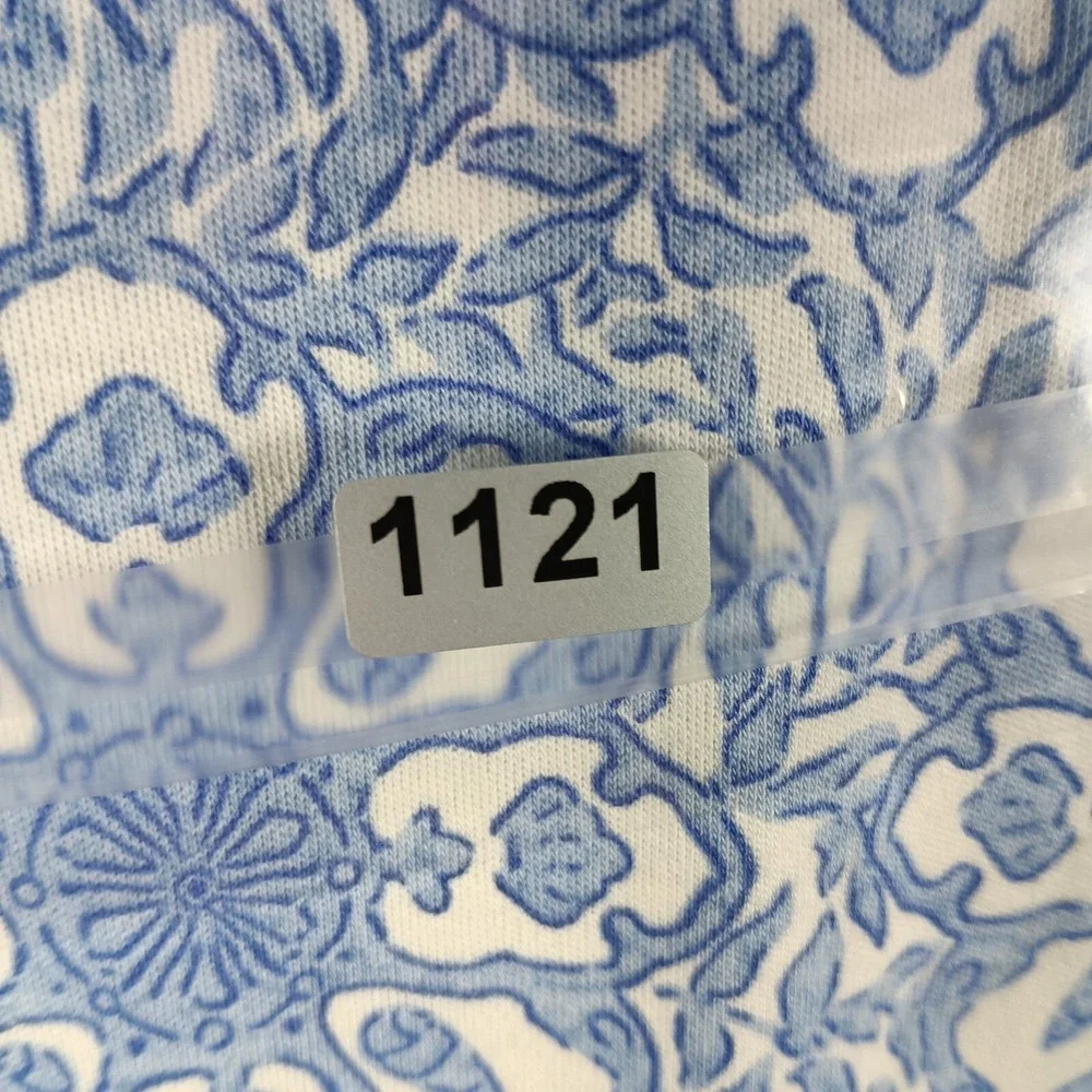 Vineyard Vines Shift Dress Girls L 12 14 Blue White Printed Sleeveless Preppy